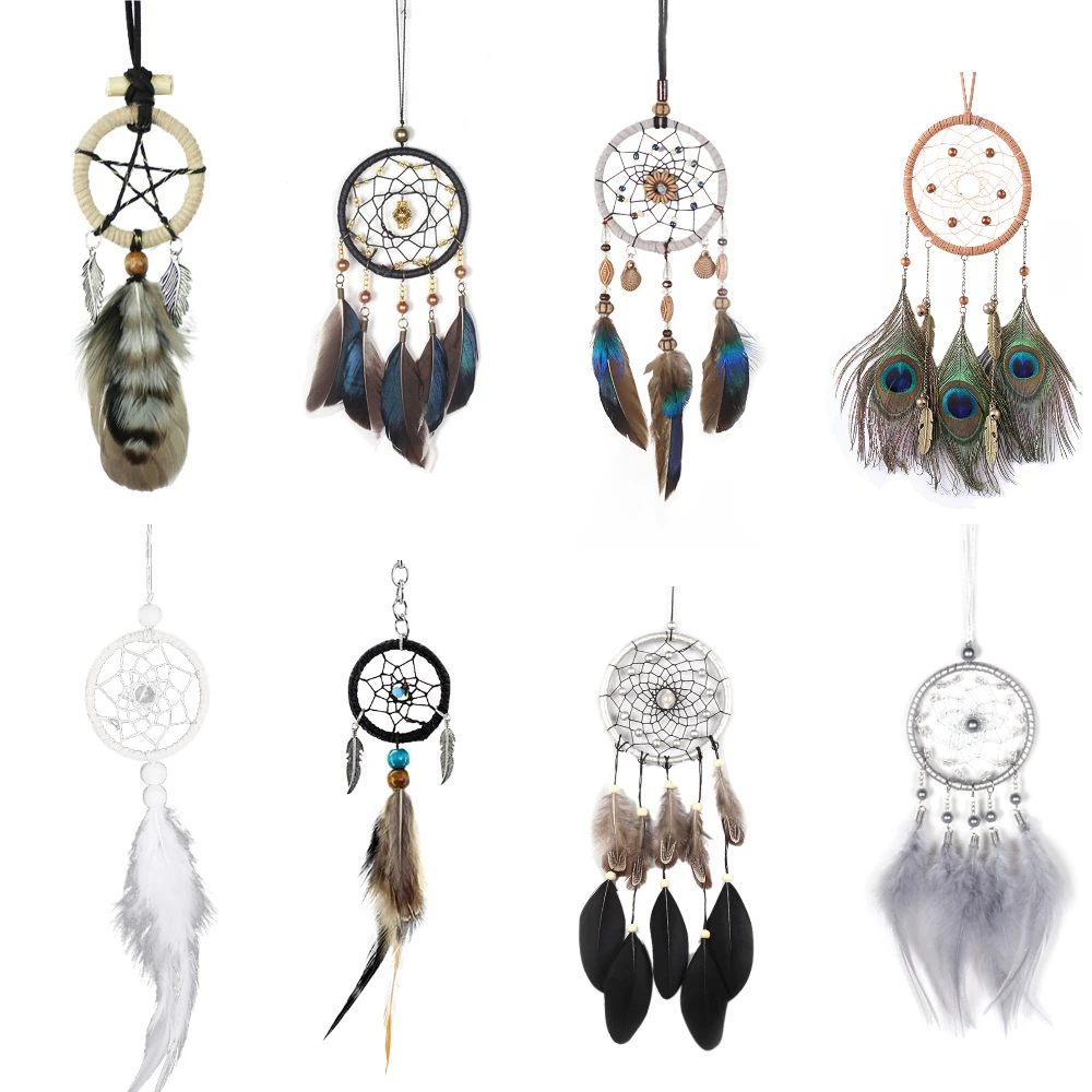 Dream Catcher Car Hanging Ornaments Feather Car Mirror Pendant Car