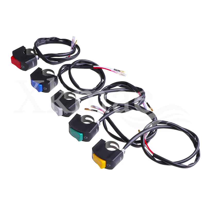 Interruttore Moto On-Off Da 22Mm Interruttori Manubrio A Pulsante 12V Atv Connettore Proiettile Moto Scooter Elettronico Per Bici