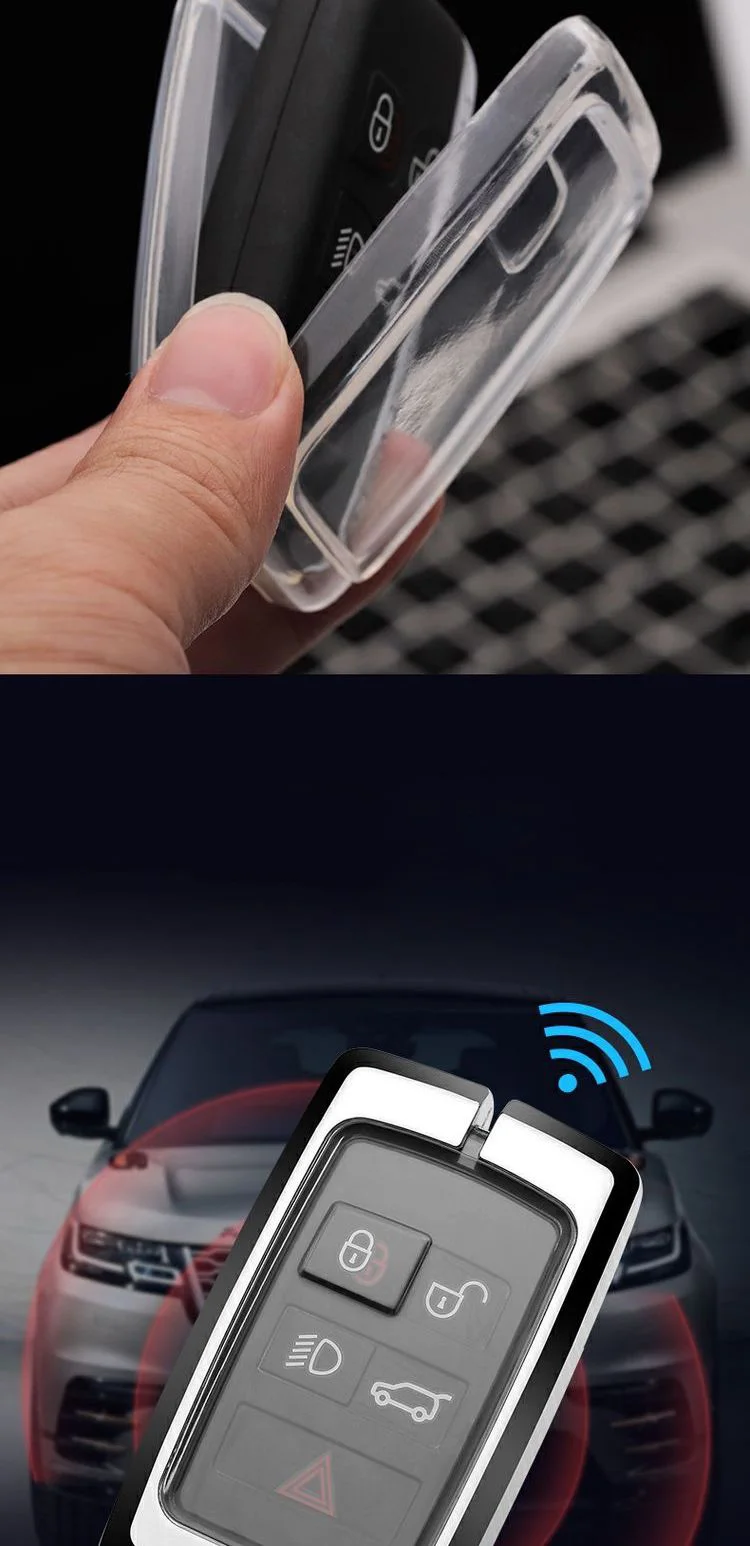 Metallo Car Key Caso Della Copertura Per Land Rover A9 Range Rover Sport 4Evoque Freelander 2 Discovery per Jaguar XE XJ XJL XF C-X16 Chitarra - S16ec3dbac96a4998b9e90f9af2f31a09G