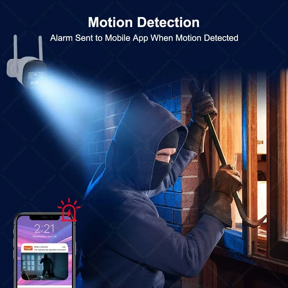 Tuya 5MP Bullet Camera Outdoor 5G Wifi Security Protection Support Onvif Auto Tracking Two Way Audio CCTV Wireless Surveillance 5