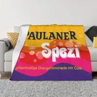 Paulaner Spezi Logo Knitted Blanket Velvet Munich Soft Throw Blanket for Bedding Couch Bed Rug 1