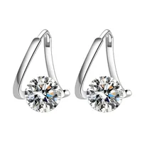 1Ct Moissanite PT950 Platinum Asteroid Earrings Women's - Brightening whitening, dazzling understated, top friend gift