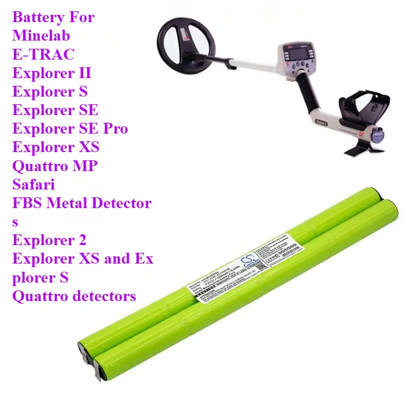 2000mAh battery for Minelab E-TRAC, Explorer 2/II, S/SE, Quattro MP ...