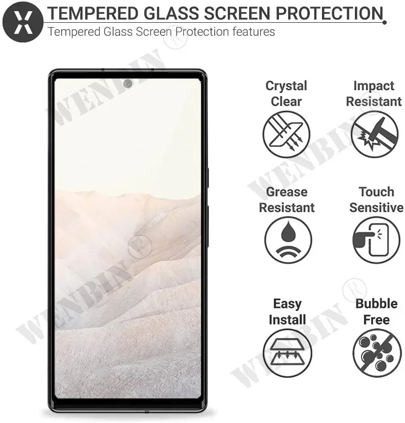 TQLGY Lot De 3 Films De Protection D'écran Pour Google Pixel 10 Pro XL/Pixel 9 Pro XL, Film En Verre Trempé Avec Cadre D'installation Facile, Dureté 9H, Anti-rayures, Installation Sans Bulles, HD