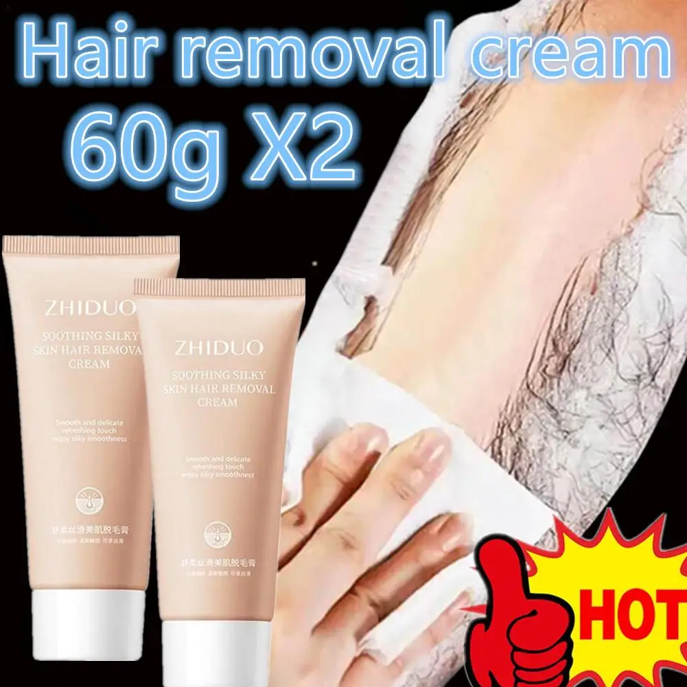 

2Pcs Fast Hair Removal Creams Painless Permanent Removes Whitening Underarm Pores Beard Private Shrink Skin Hairs Legs depilated