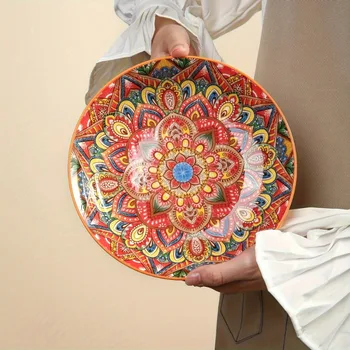 Hand-Painted Bohemian Ceramic Plate 1