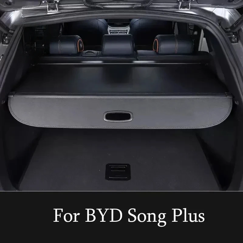 For BYD Song Plus DMI/EV 23 Dedicated Trunk Cover Material Curtain Rear Curtain Retractable Space Car Trunk Bag Car-styling