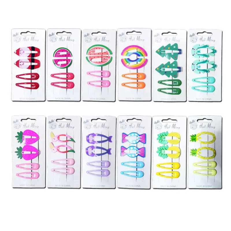 

Милые зажимы для волос с принтом фруктов, Детские аксессуары для волос