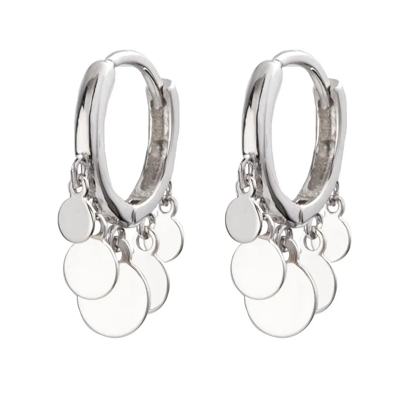 2022 Charm Double Hoop Earrings 925 Silver Fit Original Brand Charms Diy Fine Jewelry Gift For Women Fine Earring Making Gift 