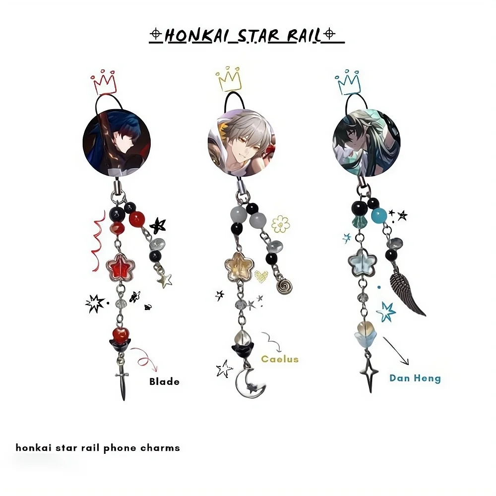 Honkai Star Rail Character-Themed Phone Charms