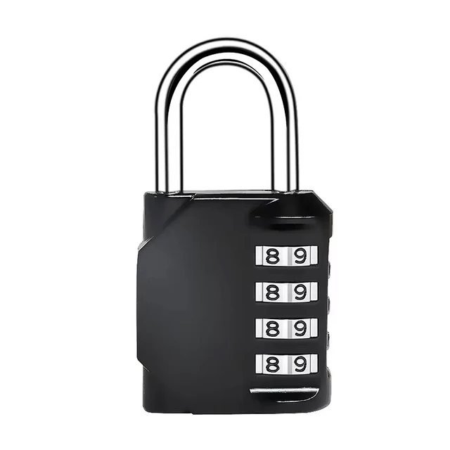 4 Dial Digit Password Lock Metal Code Combination Padlock Waterproof Resettable Password Lock Travel Suitcase Security Accessory 6