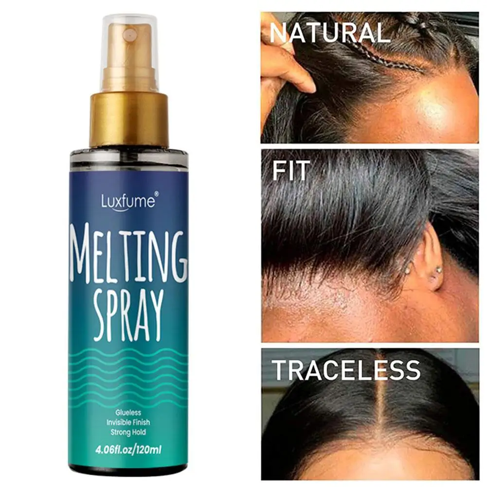 Description Picture 2 of item120ML Lace Melting And Holding Mousse Lace Melting Holding Spray Strong Natural Finishing Hold With Lace Tint Spray For Wig M4D3