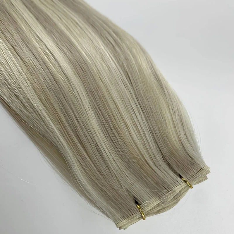 Genius Weft Straight Invisible 50g/pcs Burmese Hair Extensions Ombre Color 14-28inch Remy Hair Bundles For Women Hair Weaves - 6