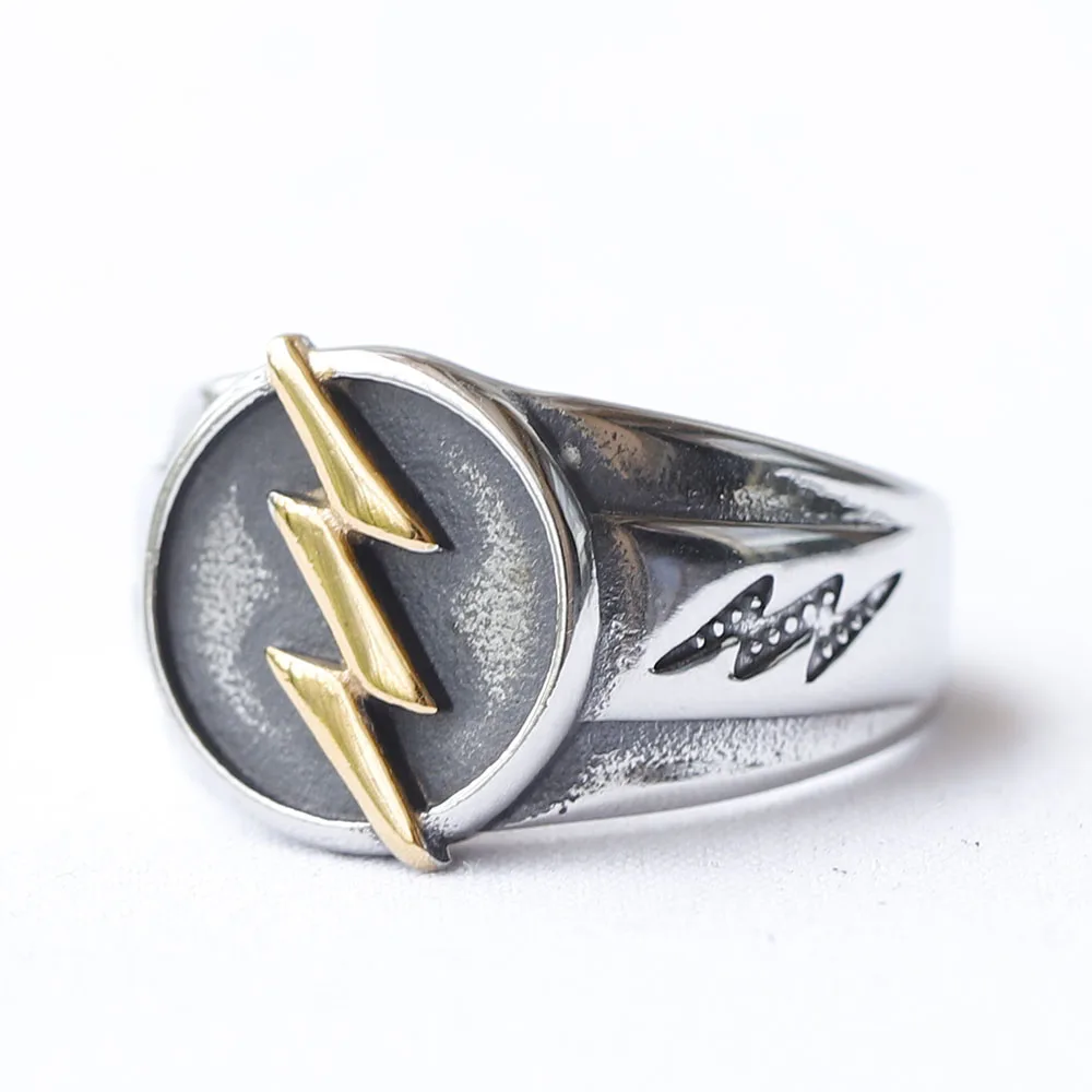 2024 New Men Rings 316L Stainless Steel Ring Hip Hop Golden Plated