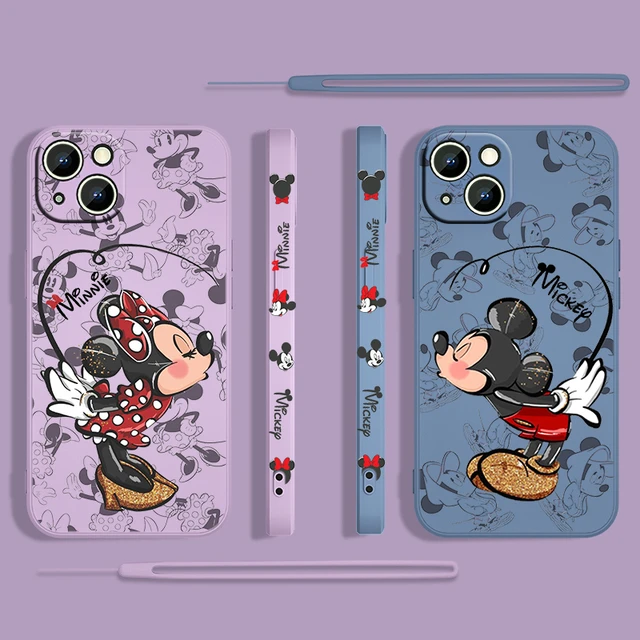 Disney Minnie Mouse For Apple iPhone 15 14 13 12 11 Pro Max Mini XS X XR 7  8 6 Plus 5S Silicone Black Phone Case Coque Capa - AliExpress