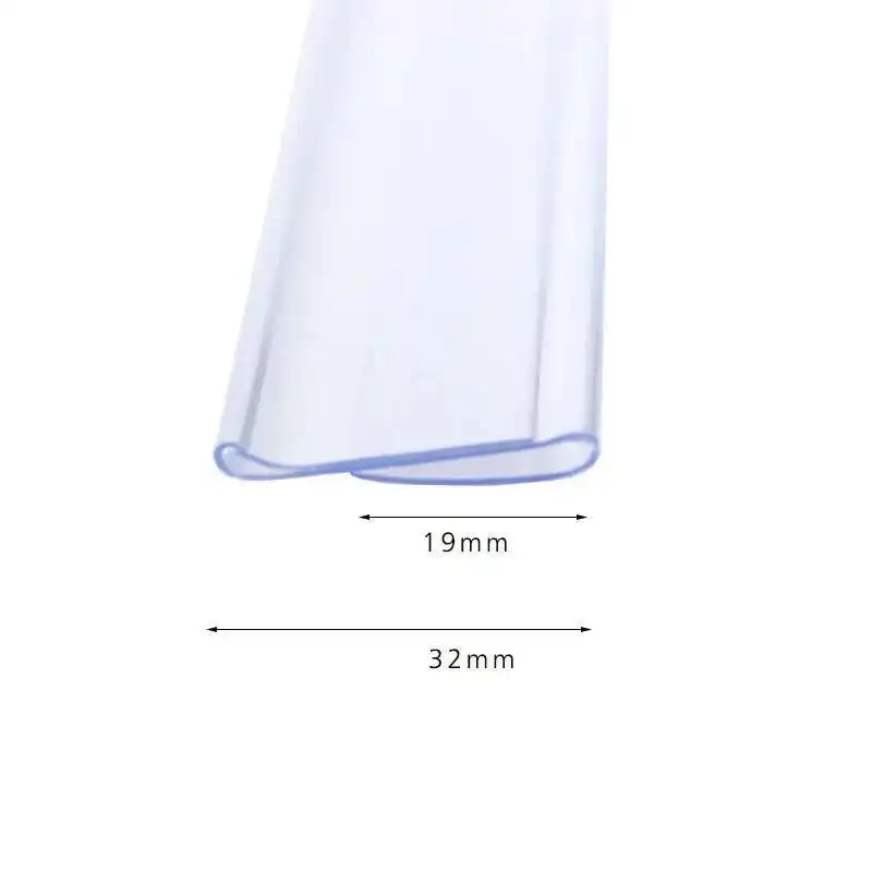 100PCS 60cm N/S Form PVC Label Halter Clip Streifen Regal Schutz Leitplanke Pop Zeichen Tag Banner halter Clip Streifen Regal Talker – Detail 1