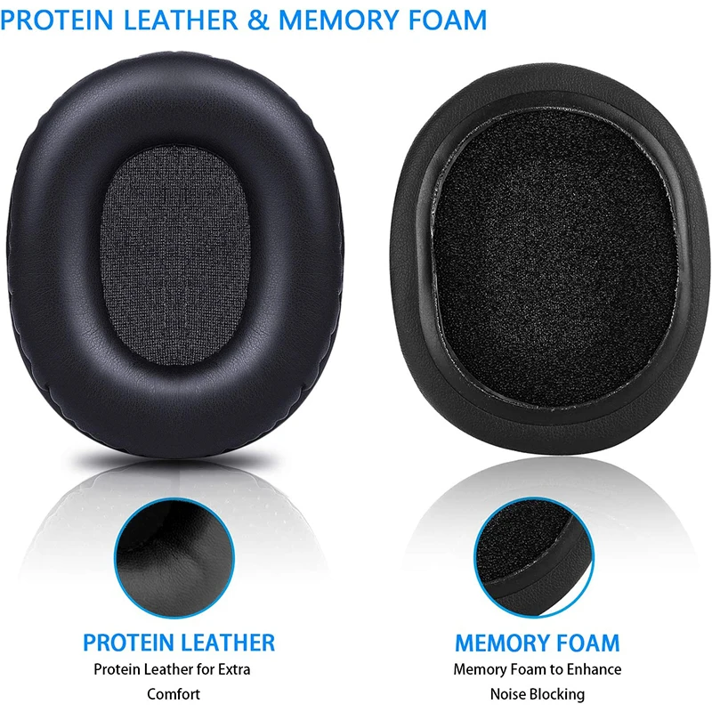 KUTOU 오디오 테크니카 ATH M70 M50X M50 MSR7 M40X M40 M30X 7506 헤드셋 이어 패드 커버 컵용 교체 용 이어 패드 쿠션