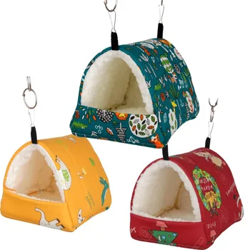 Parrot Cotton Nest Warm Winter Thick Hamster Cage Sleeping Bed Guinea Pig Cotton Nest Hanging Cage House Bird Pet Hanging Cage