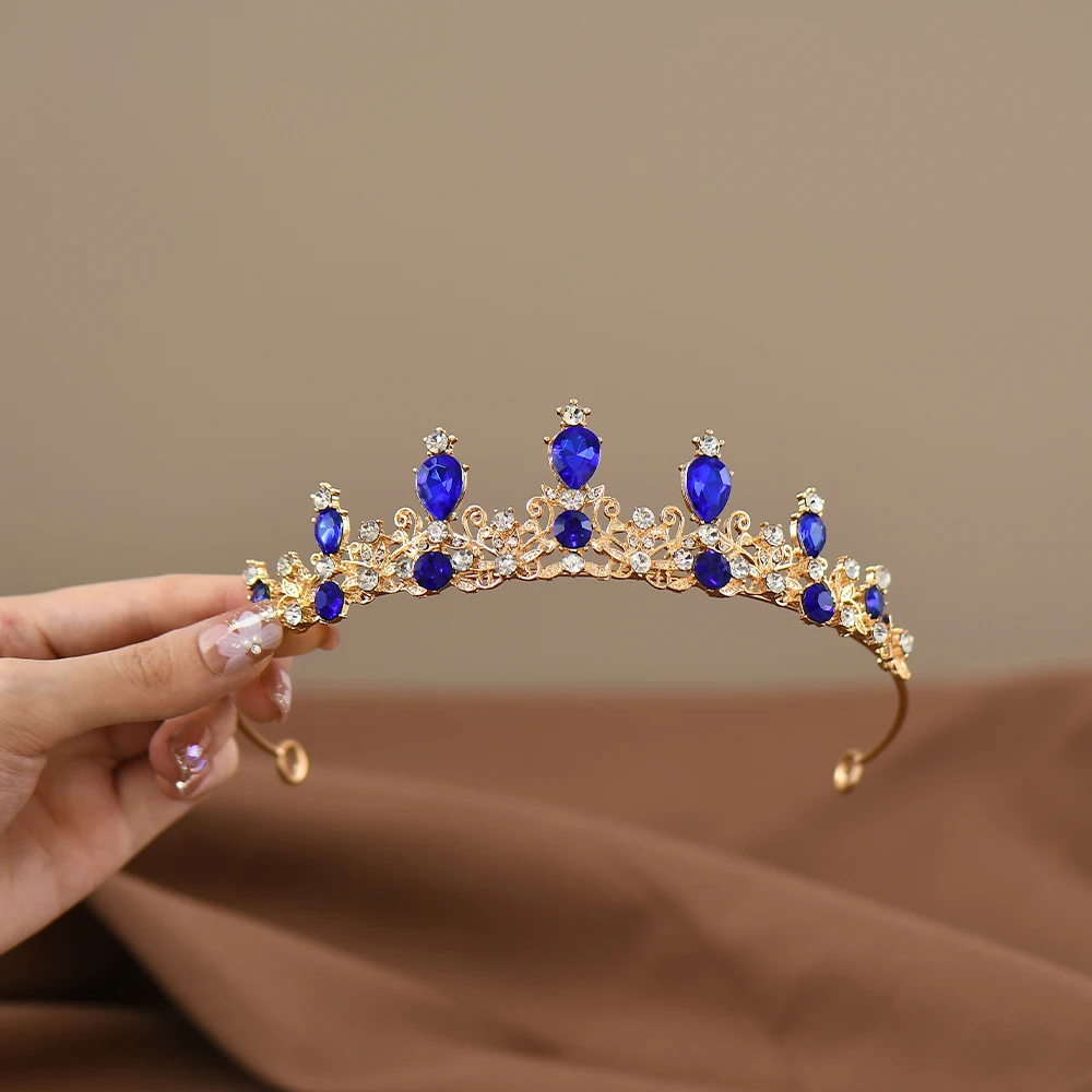 Jewelry Accessories Hair Accessory Hair Headdress Hair Band Crown Little Princess Crystal Crown Simple Style Rhinestone Tiaras for Girl Birthday Party Adult Ceremony Children Hair Accessories