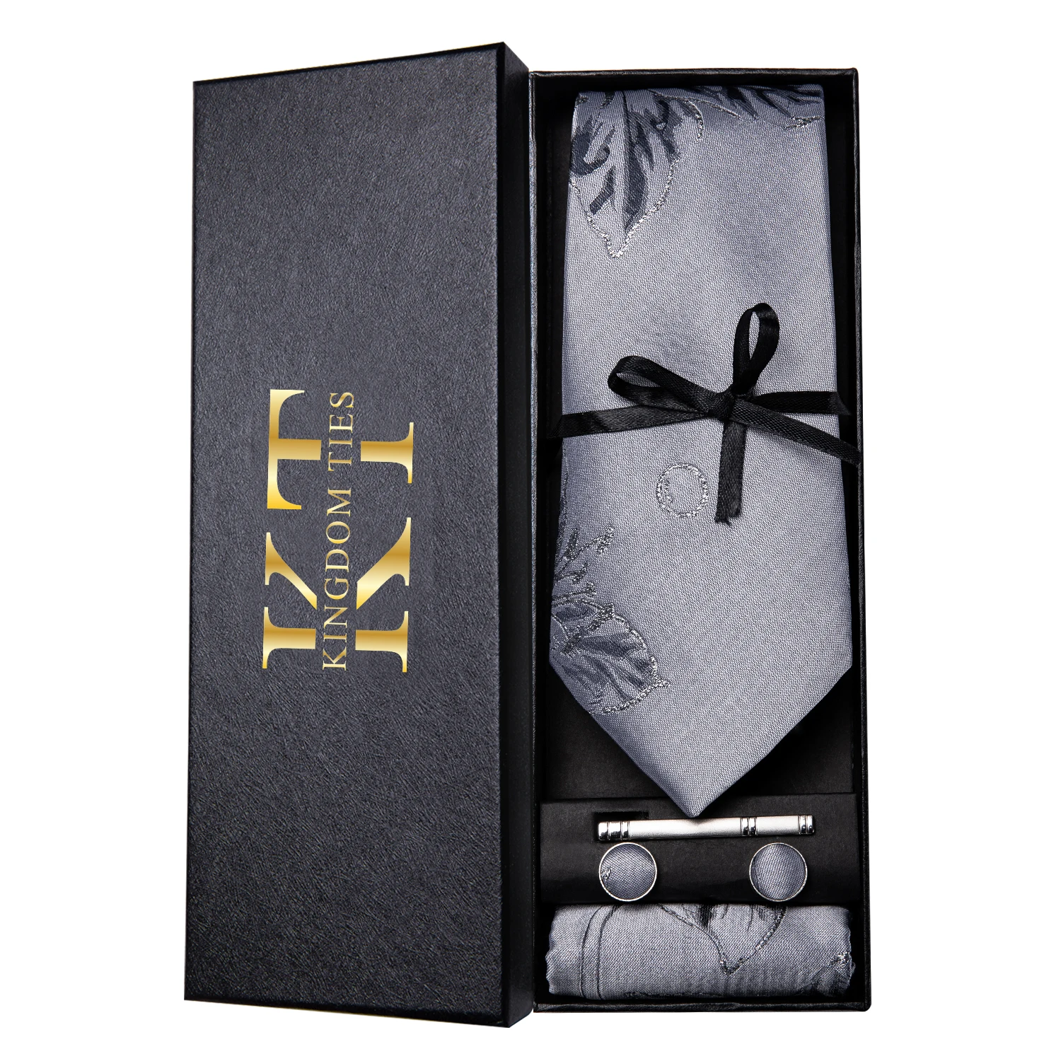 Regalo di festa di stile più nuovo 100% cravatta di seta fazzoletto da taschino Set di gemelli cravatta da uomo blu scuro accessori da sposa cravatta da ufficio  200000297