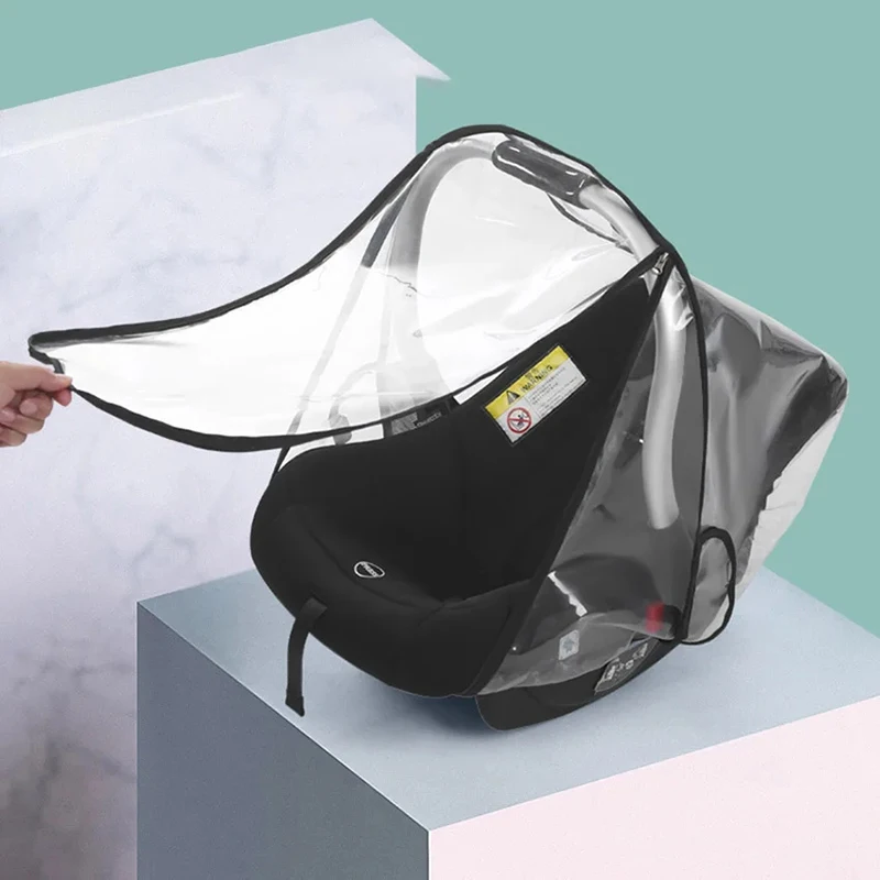 Car Seat Raincoat Baby Stroller Accessories Rain Cover Baby Stroller Waterproof Cover Sleeping Basket Weather Shield