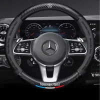 Car Steering Wheel Cover Anti Slip Protection Cover For Mercedes Benz W203 W204 W205 W206 W212 CLK GLA B C E S Class Accessories 1