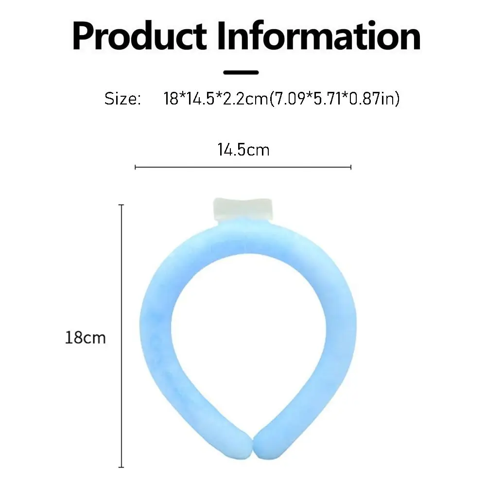 Wearable Neck Cooling Tube for Summer Body Cooling Ice Ring Neck Cooler Reusable Soft Cooling Neck Wrap for Heat Outdoor Sports