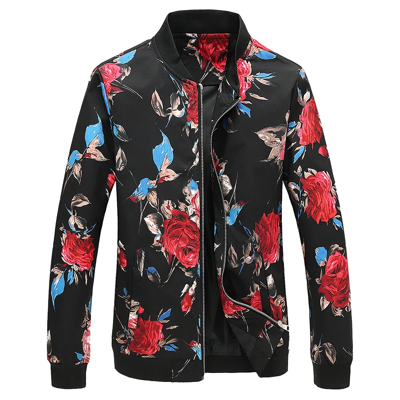 ひろ　3Lサイズ 2kg 2022 Autumn New Printed Jackets Fashion Slim Fit Mens Casual