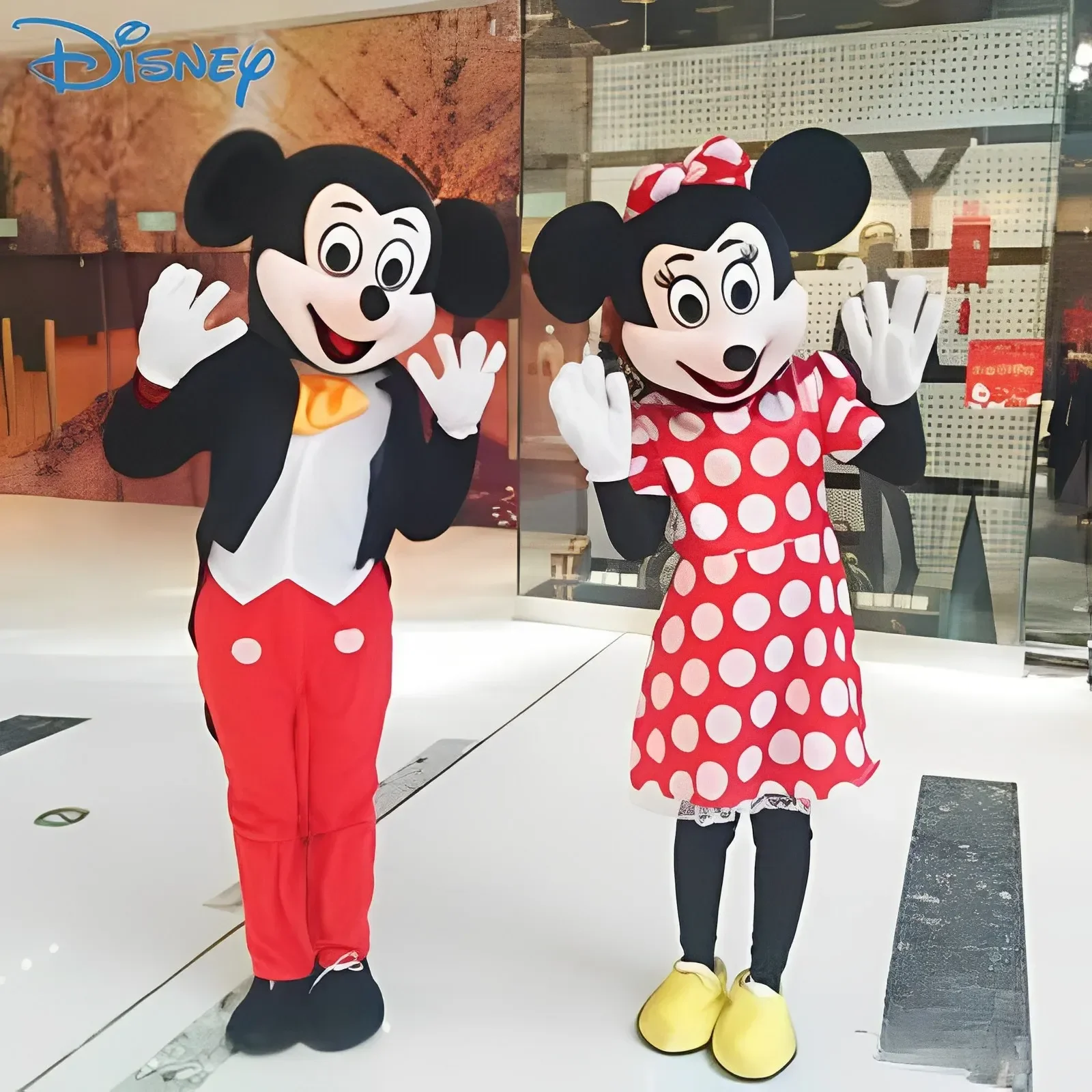 

Customized Disney Mickey Minnie Mouse Mascot Set Classic Cartoon Characters Advertising Event Party Adult Costume Large Mascot