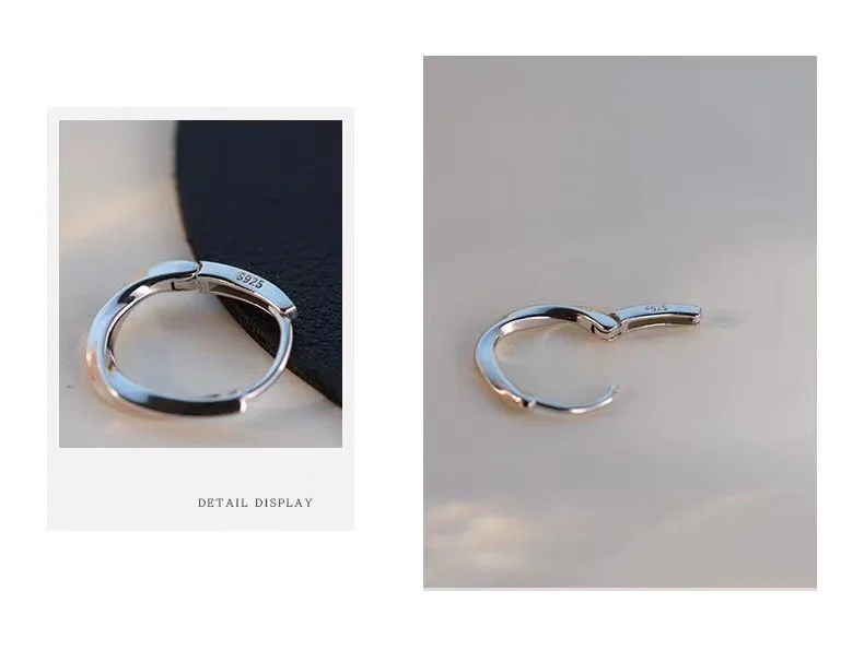 S925 Sterling silver twist element ring fashion temperament personality exquisite high-grade ear ring jewelry gifts
