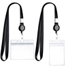 1pc Transparent Staff ID Work Card Cover with Lanyard Exhibition Name Badge Holder Neck Strap Pass Access Bus Card Sleeve Case 1