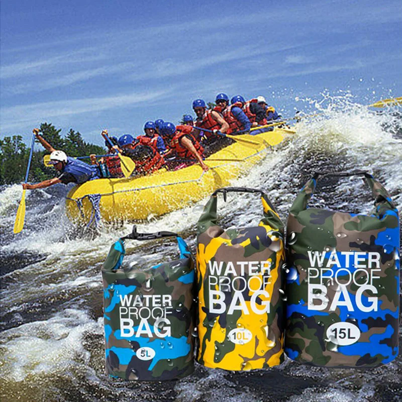 Waterproof Dry Bag Pack for Swimming, Rafting, Kayaking, River Trekking Storage Bags, Rafting Sack, Pouch Bag, 2 L, 5 L, 10 1