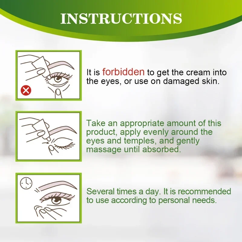 Eye Care Cream Remove Eyes Red Blood Clear Dry Fatigue Ointment Enhance Vision Herbal Medical Plaster Prevent Myopia eye cream