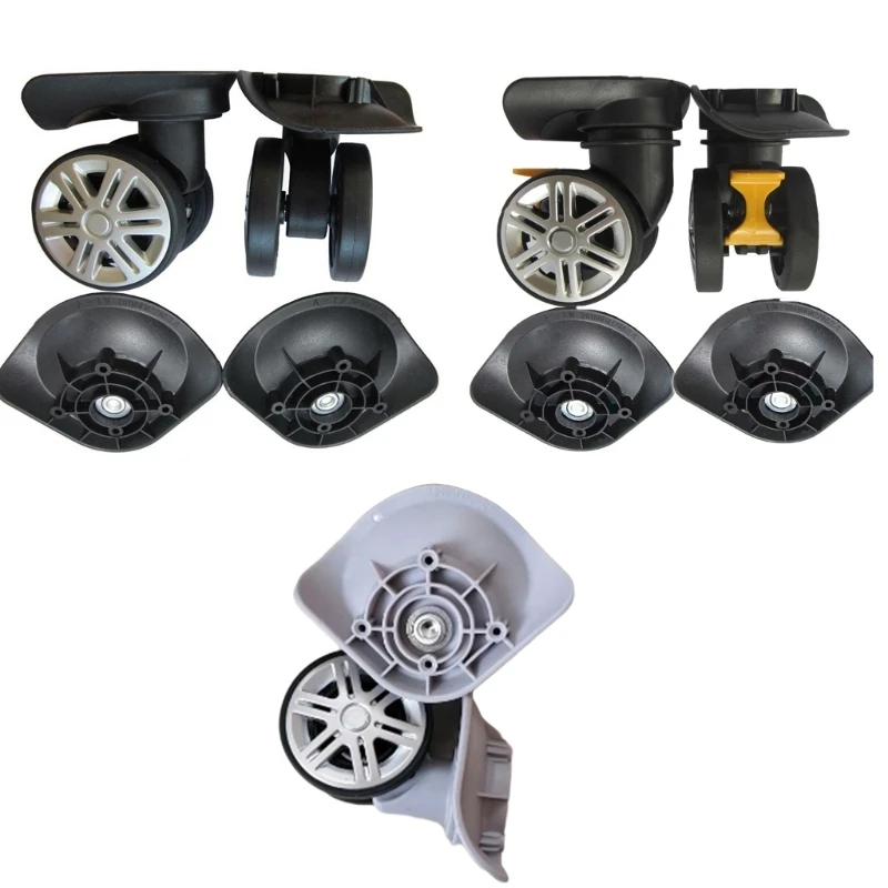 

1 pair A19 Travel Suitcase Luggage Replacement Parts Universal 360 Degree Swivel Wheel Repair Brake Wheel Accessories
