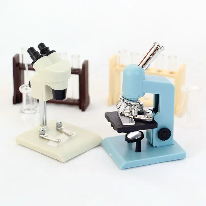 

1/6 Scale Miniature Dollhouse Microscope Model Mini House Laboratory Decoration for Blyth OB11 Doll Accessories