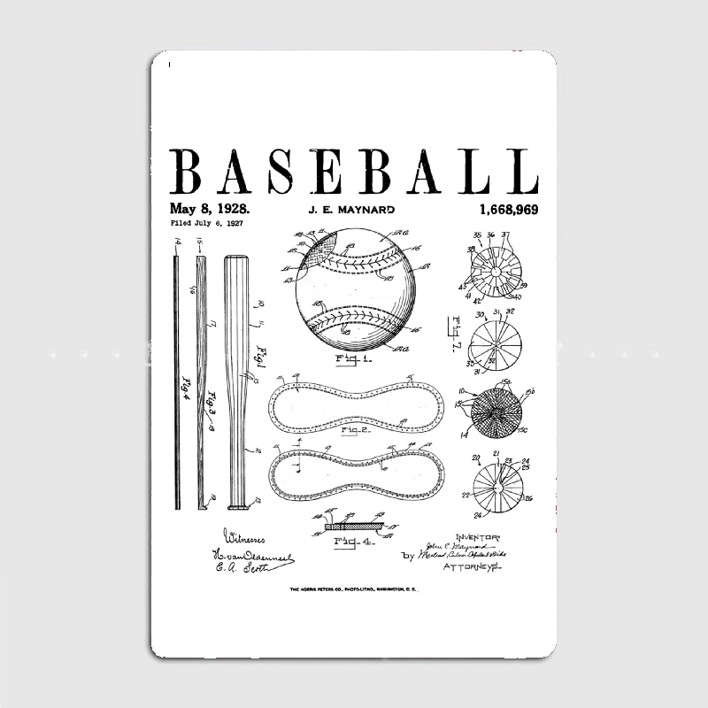 

Baseball Bat And Ball Old Vintage Posters Metal Tin Sign Truck Indoor and Outdoor Home Bar Coffee Kitchen Wall Decoration