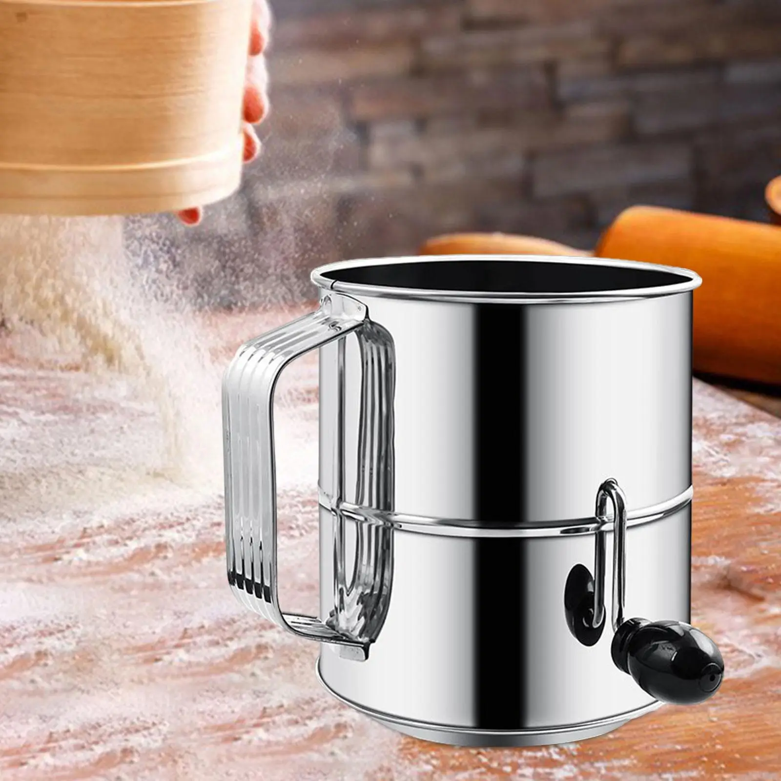 Portable Baking Sieve Cup Flour Sifter for Cake Decorating Baking Pastry