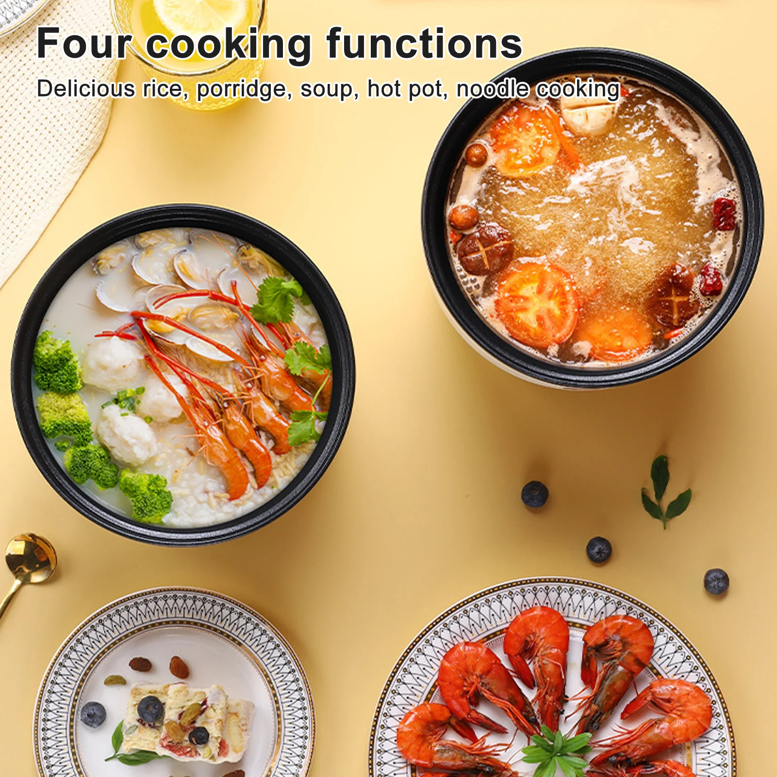 Rice Cooker Electric Cooker 1.8L Multifunctional Double Layers