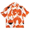 24FW Graffiti Print Pattern WACKO MARIA Shirt Retro Short Sleeve Shirt Summer Mens Womens Hawaii Shirt 3
