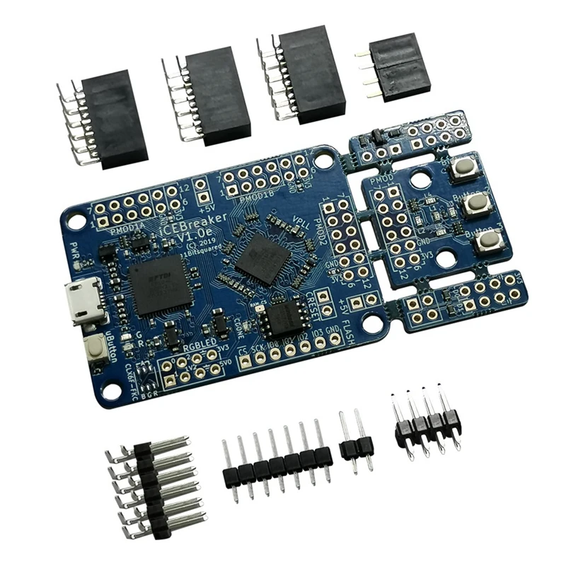 Azul Placa de Desenvolvimento Digital Icebreaker 1.0e Programação Gráfica Facilmente Corre Risc-v para Python Fpga