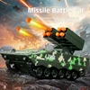 Remote Control 2.4G  Battle Tank Military Missile Launcher Electronic Acousto Optic Rc Kids Toy Shoot Bulletstank Model Katyusha 4