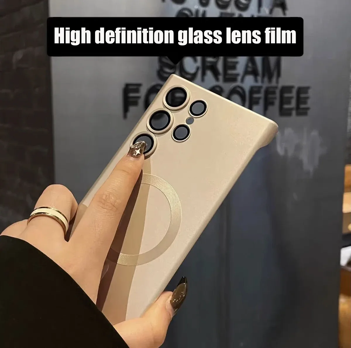 Ultra Slim Frameless Magnetic Case with Magsafe Wireless Charging and Metallic Paint Finish