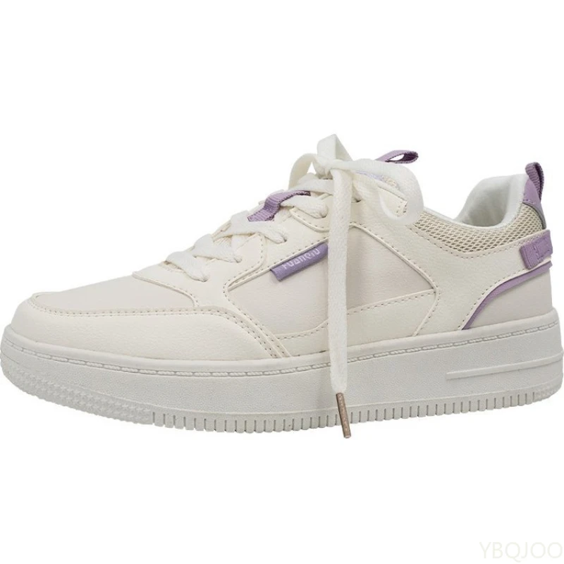 Ladies thick soled white Shoes Summer new fashion Sneakers Trendy lace up casual shoes Comfort breathable women's board shoe