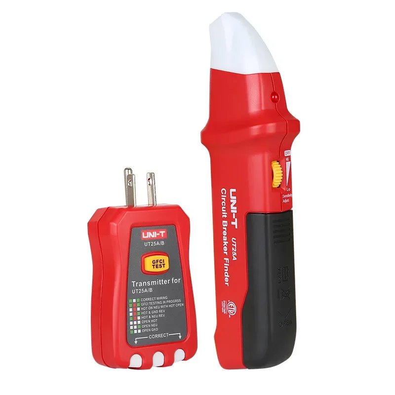 UNI-T Circuit Fuse Breaker Finder Tool Kit LED Indicator Professional Automatic Diagnostic Circuit Breaker Finder Tester UT25A circuit breaker finder