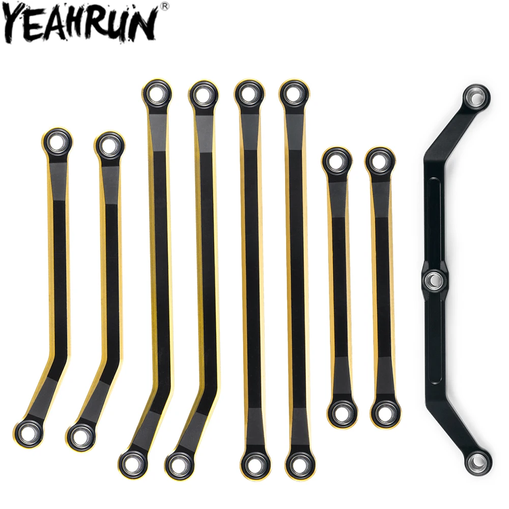 Yeahrun Brass High Clearance Chassis Linkage Sterzo Aggiunge Peso Per 1/18 Trx4M Bronco Defender Upgrade Parts