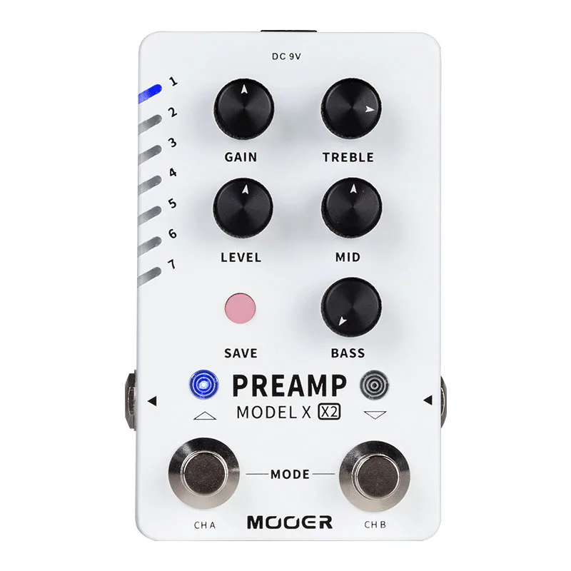 Mooer PREAMP MODEL X X2,Dual Channel,Digital Preamp Pedal,Dual  