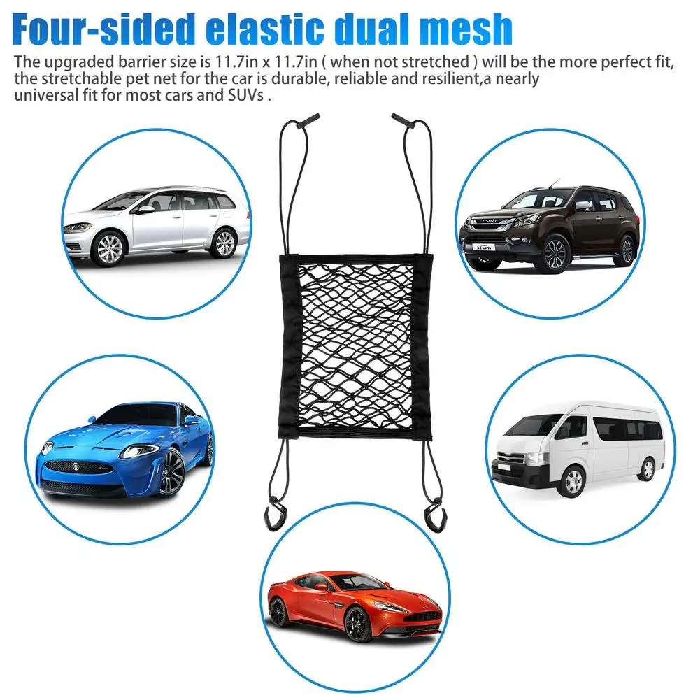 Multifunktionale Auto Central Control Mesh Tasche, Auto Mesh Tasche, große  verstellbare Schnalle, Autositz Tasche Halter, Auto