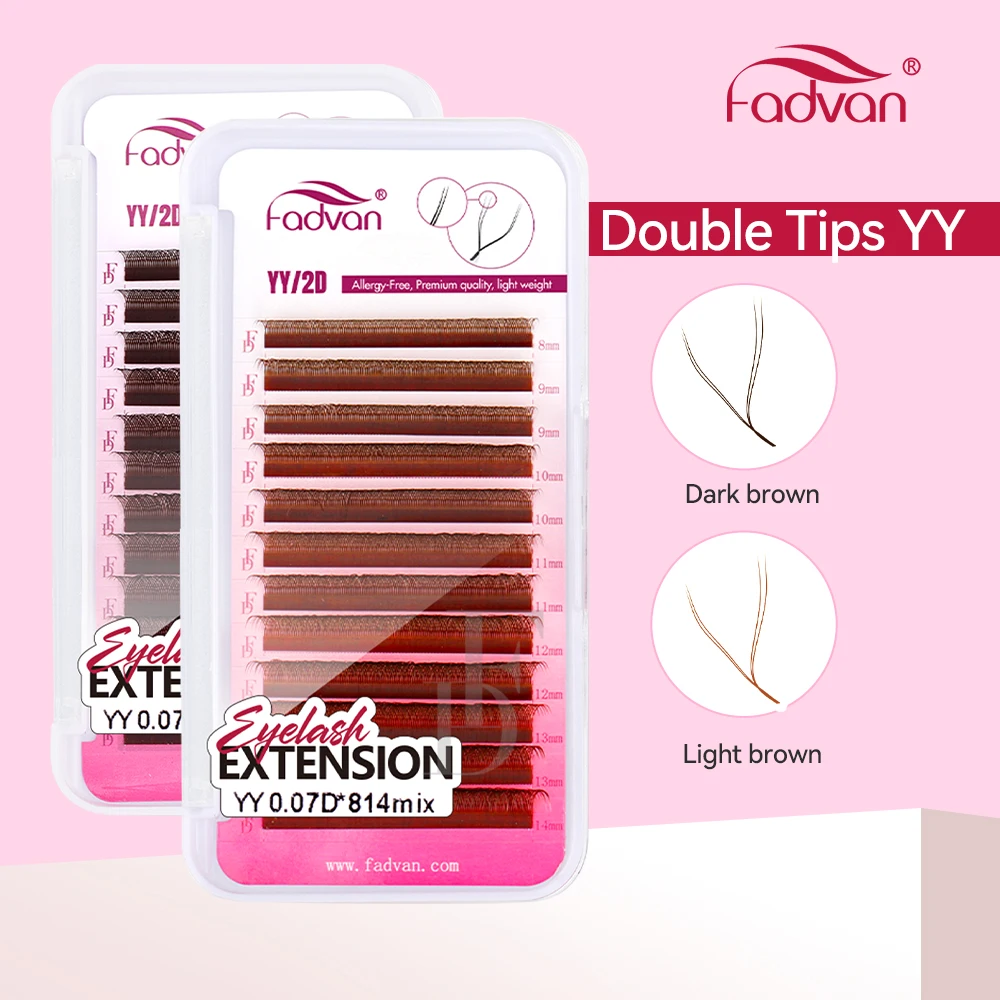 Fadvan Brown YY Lashes YY Shape Wimpernverlängerung Soft Natural