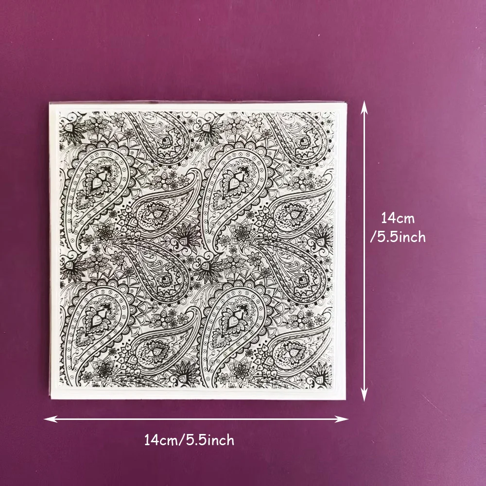 Sunflower Wave Abstract Pattern Transparent Stamps for Creative Crafts and Journals