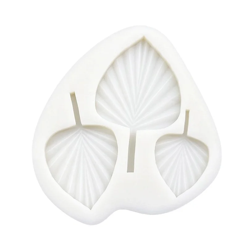 Palm Leaf Silicone Sugarcraft Mold Resin Tools Cupcake Baking Mould Fondant Cake Decorating Fan Modeling |